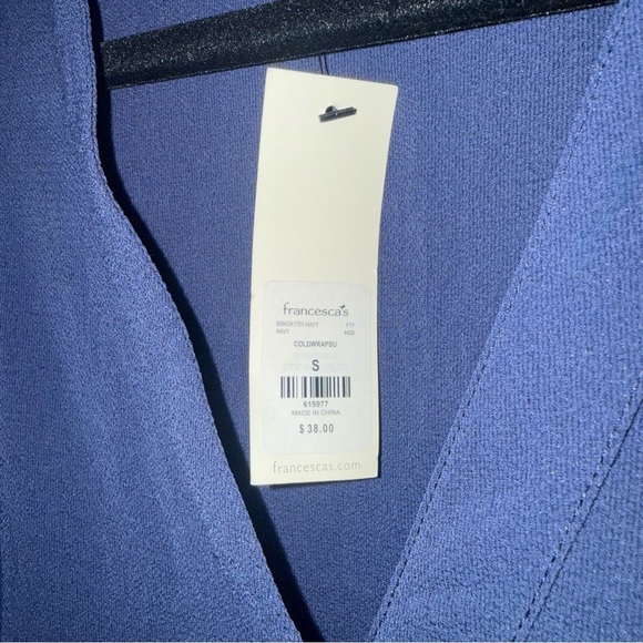 Blue Rain Women's Deep Blue Cold Shoulder Blouse - Picture 7 of 10